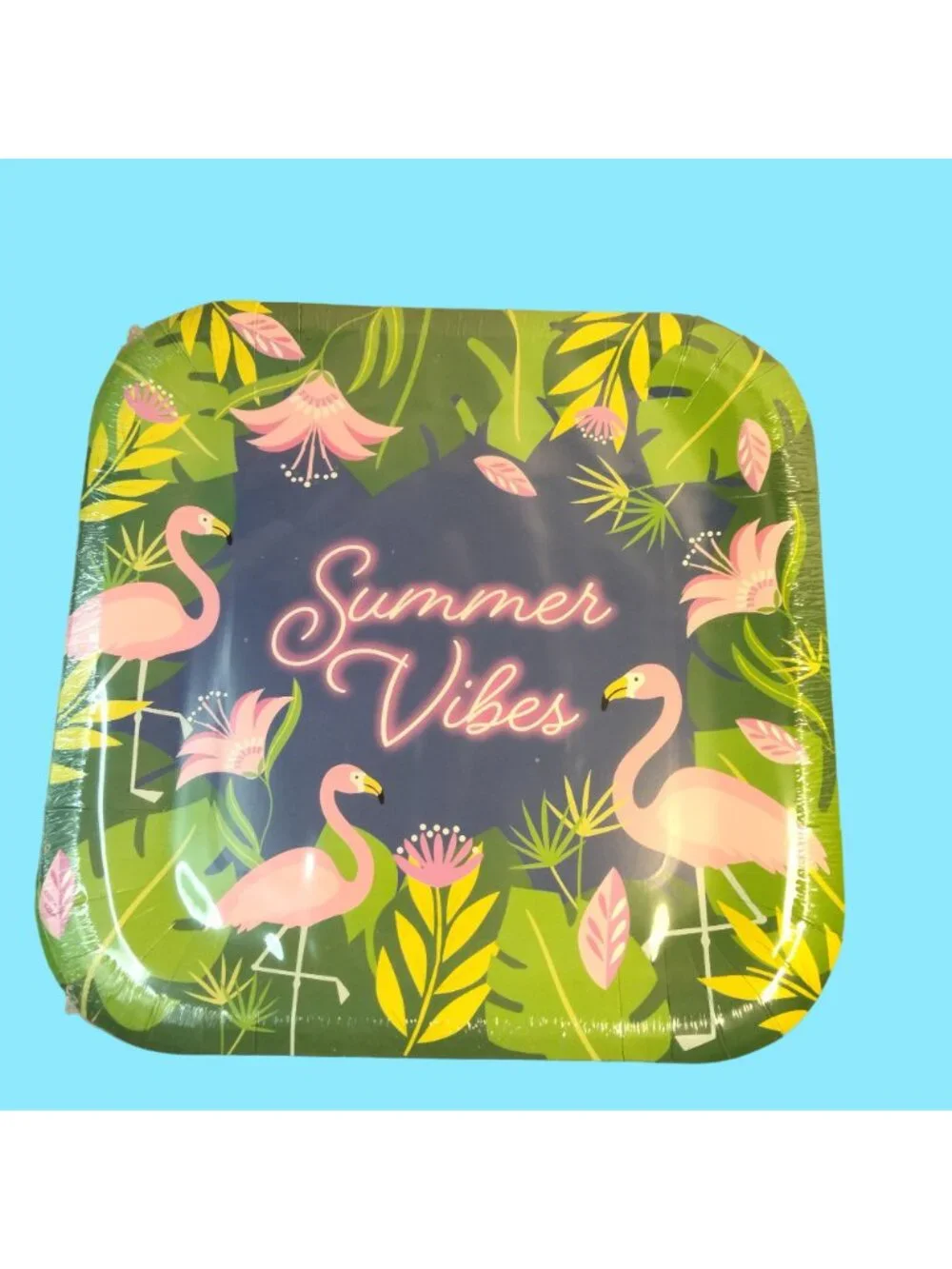 Pool Party Flamingo Paper Plates Napkins Summer Vibes Lets Flamingle 24 Each